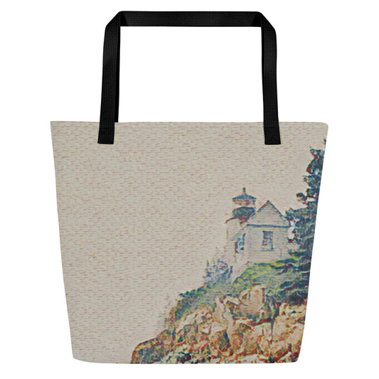 Large Tote - Bass Harbor Lighthouse