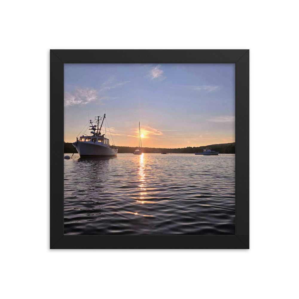 Framed Poster - Sunset On The Bay