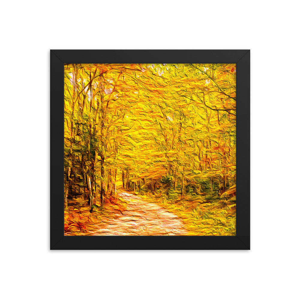 Framed Poster - A Fall Country Lane