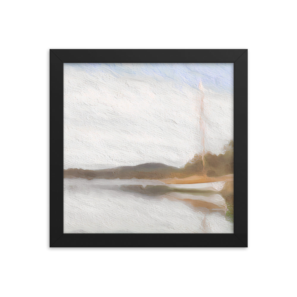 Framed Poster - White Moored Boat