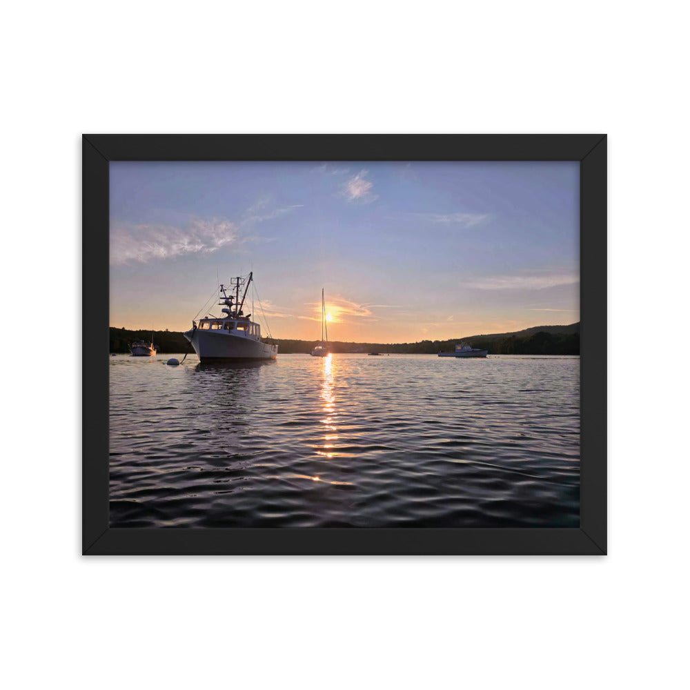 Framed Poster - Sunset On The Bay