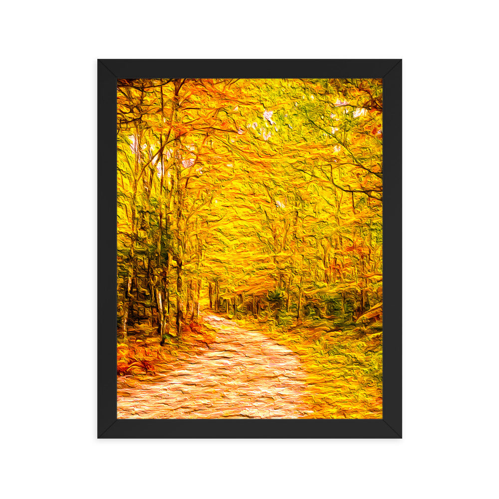 Framed Poster - A Fall Country Lane