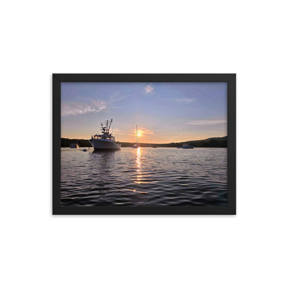 Framed Poster - Sunset On The Bay