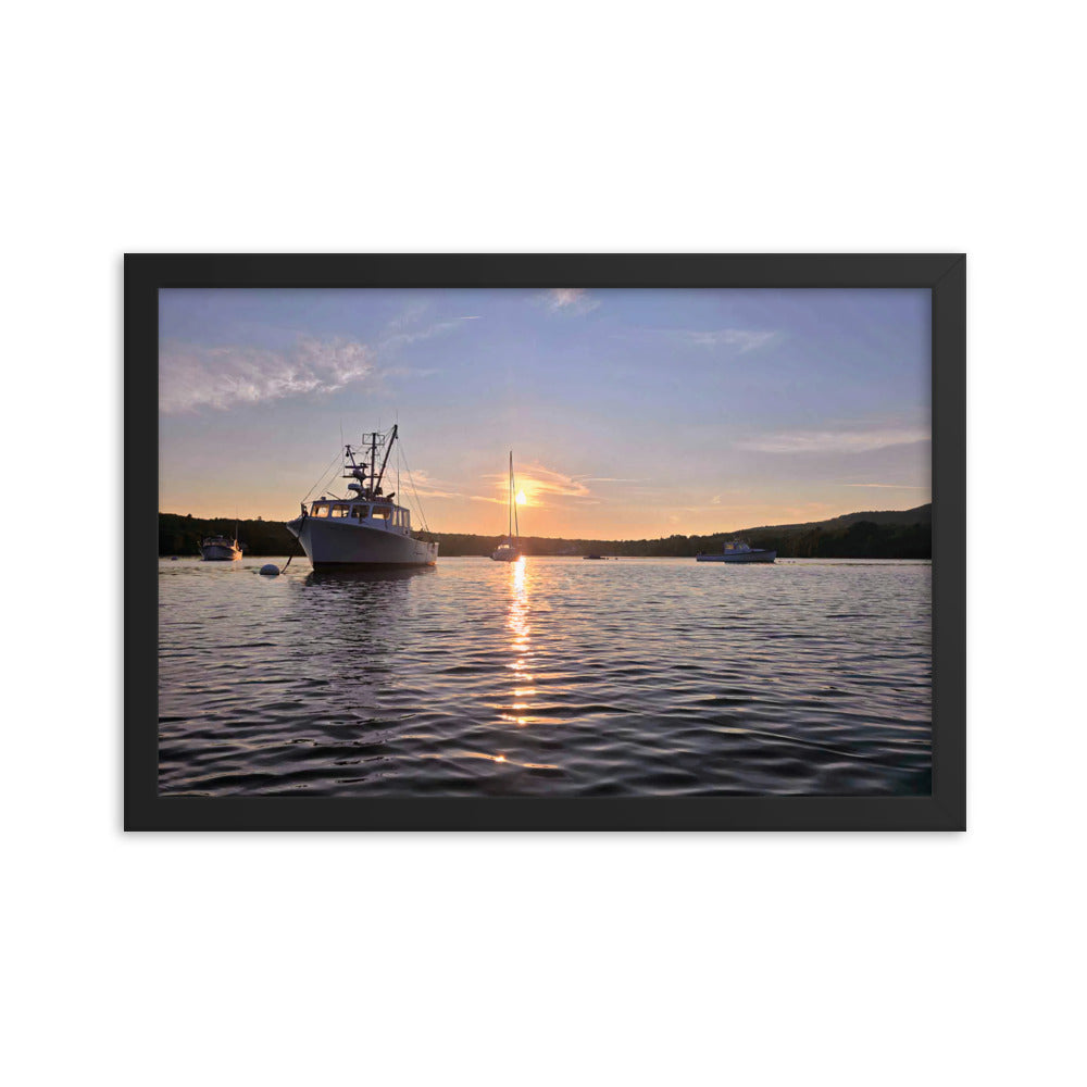 Framed Poster - Sunset On The Bay