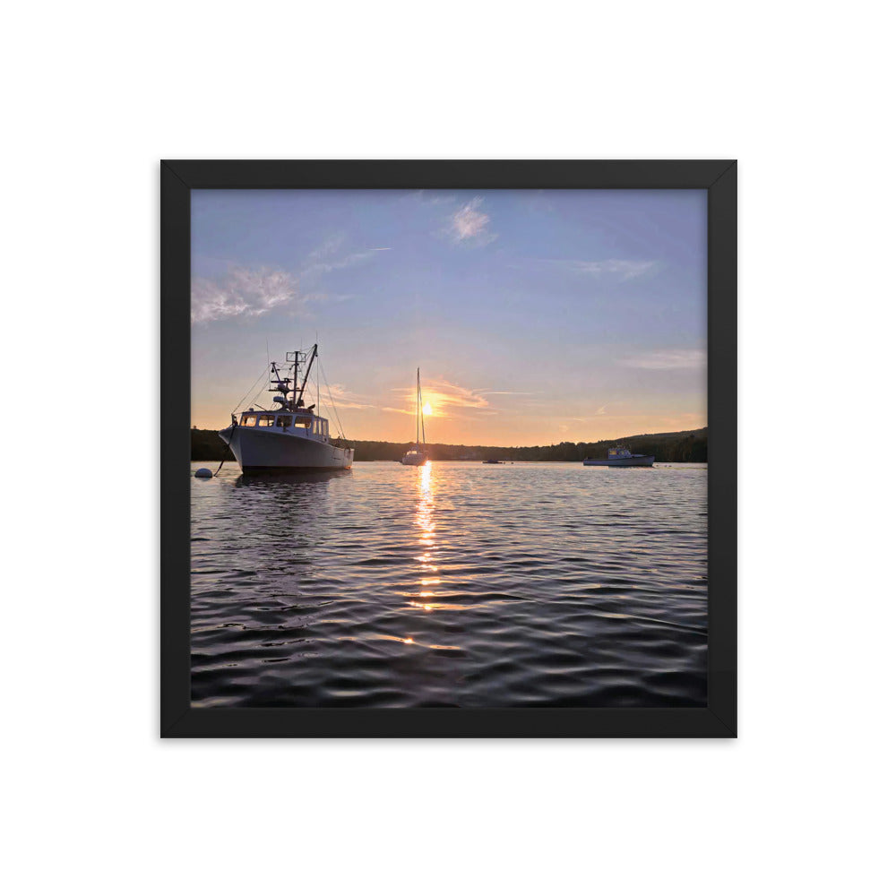 Framed Poster - Sunset On The Bay