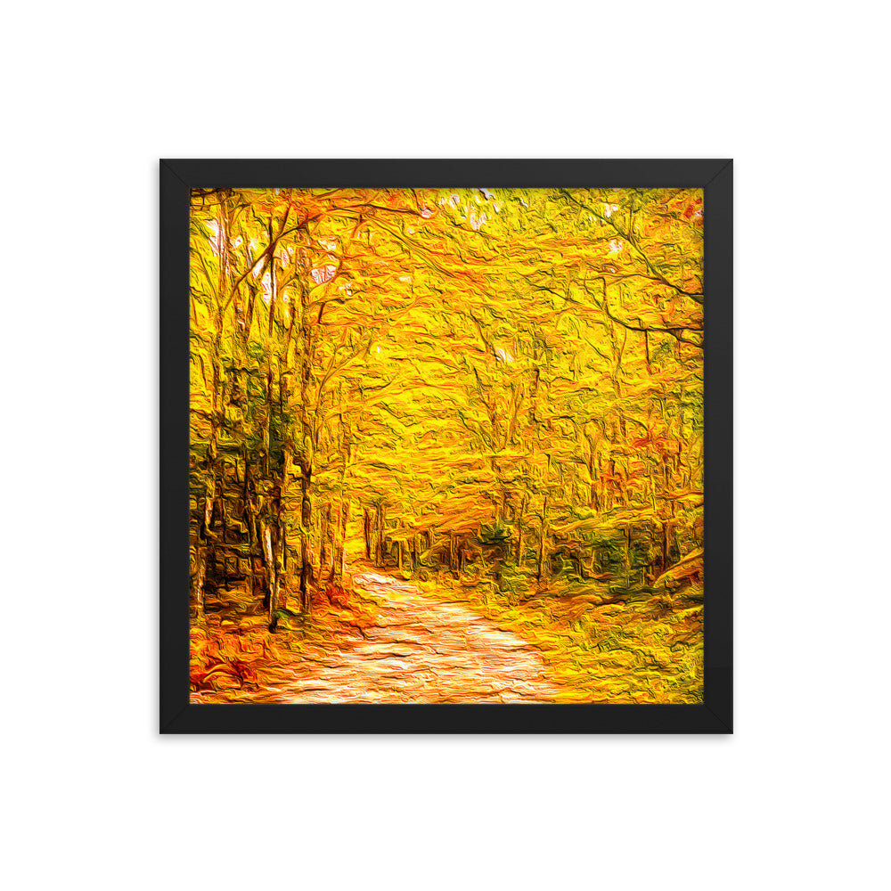 Framed Poster - A Fall Country Lane