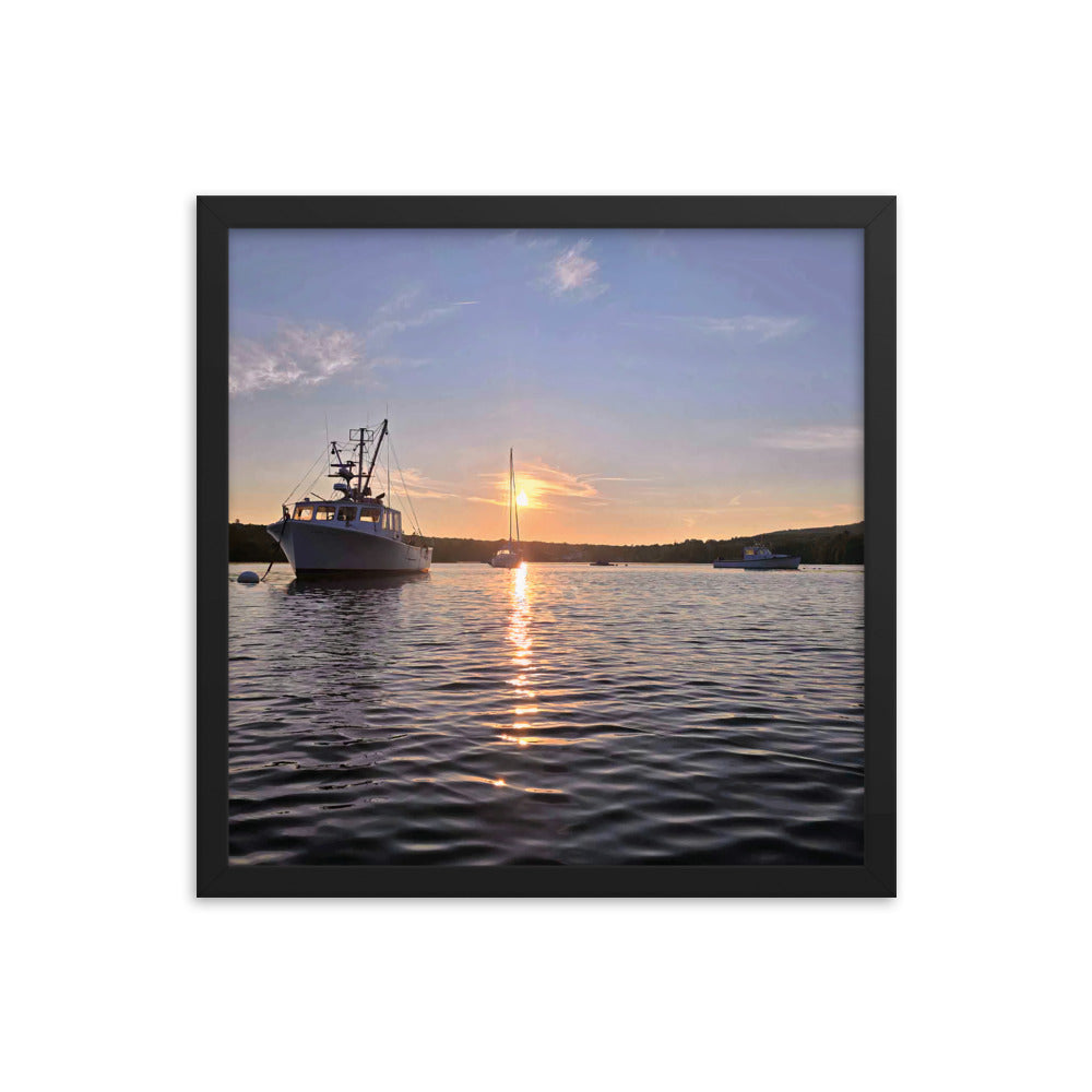 Framed Poster - Sunset On The Bay