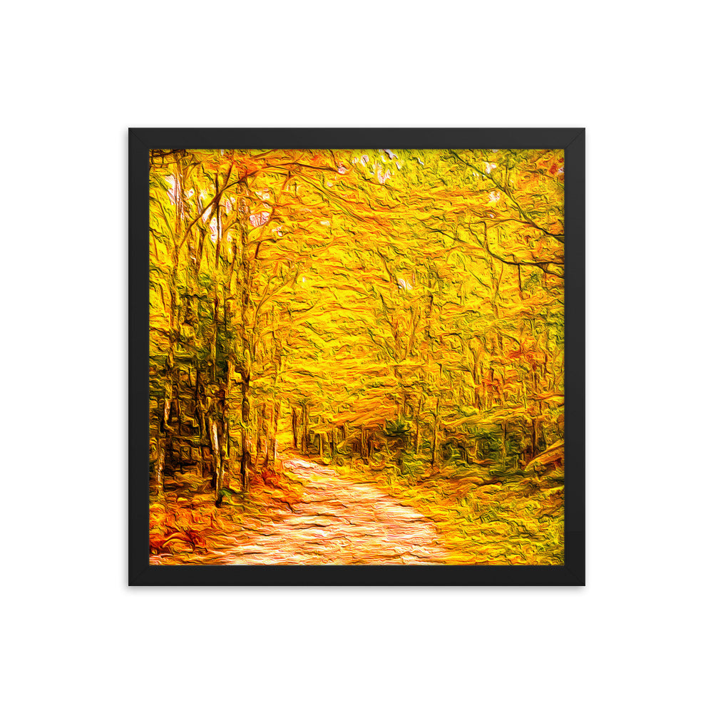 Framed Poster - A Fall Country Lane