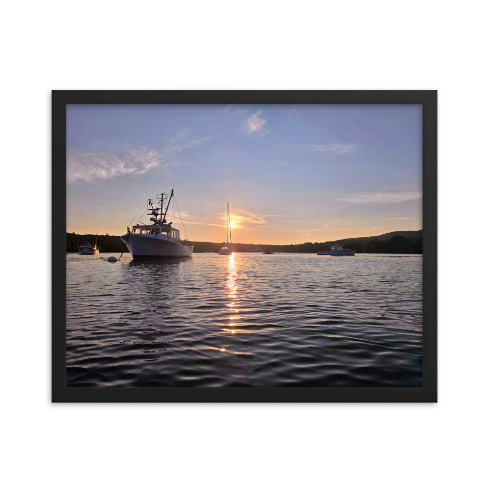 Framed Poster - Sunset On The Bay