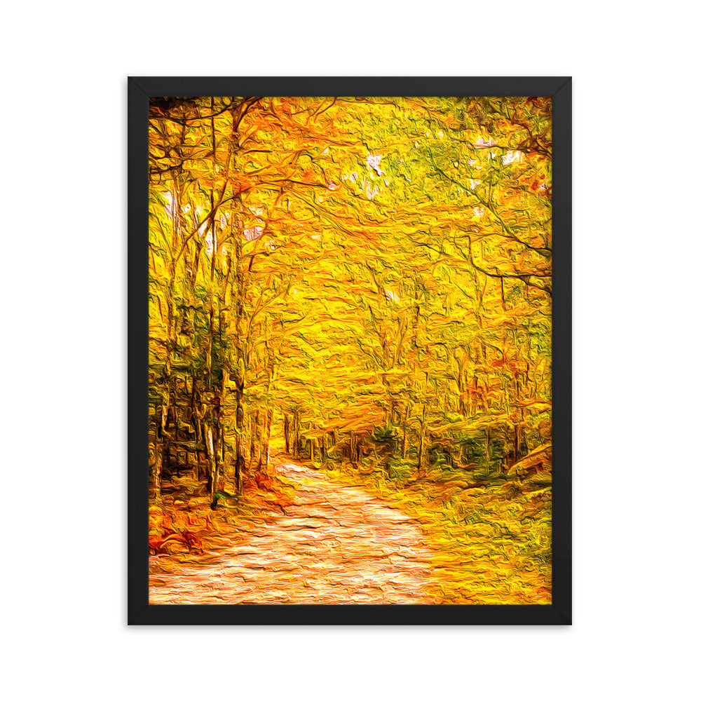 Framed Poster - A Fall Country Lane