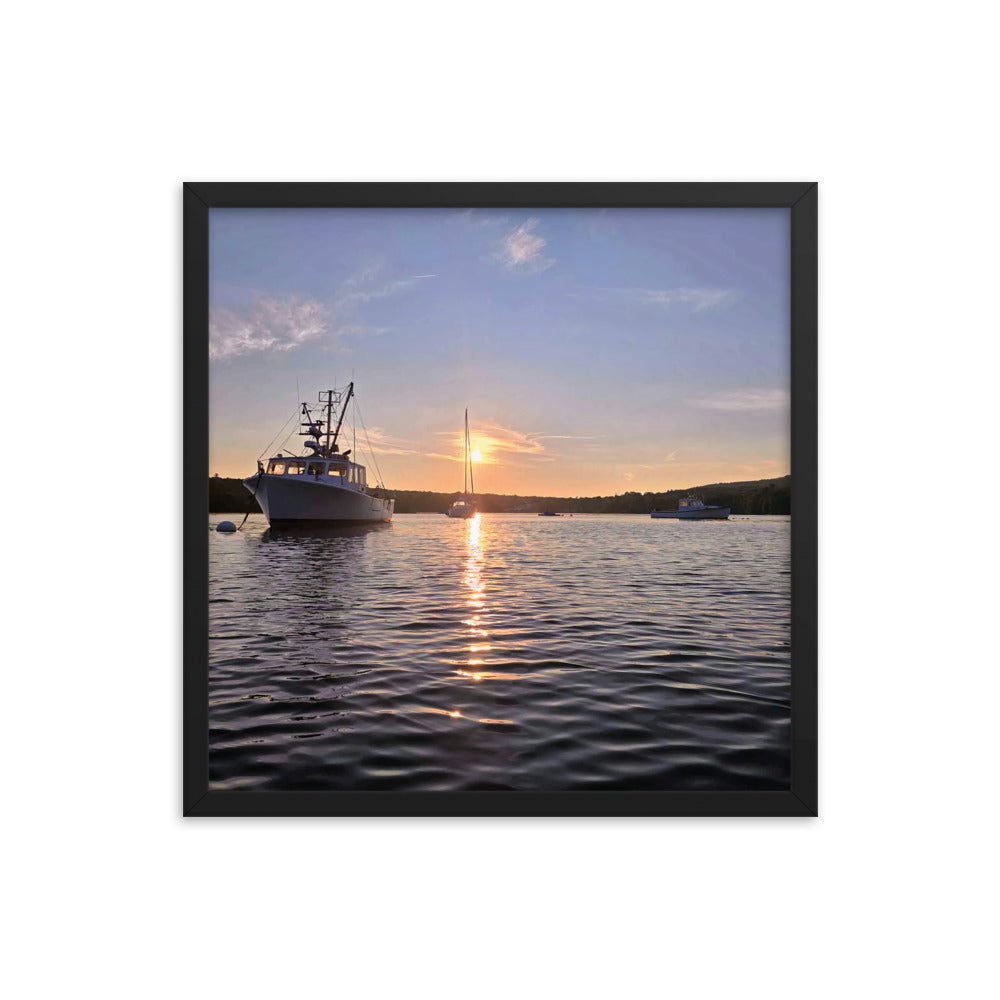 Framed Poster - Sunset On The Bay