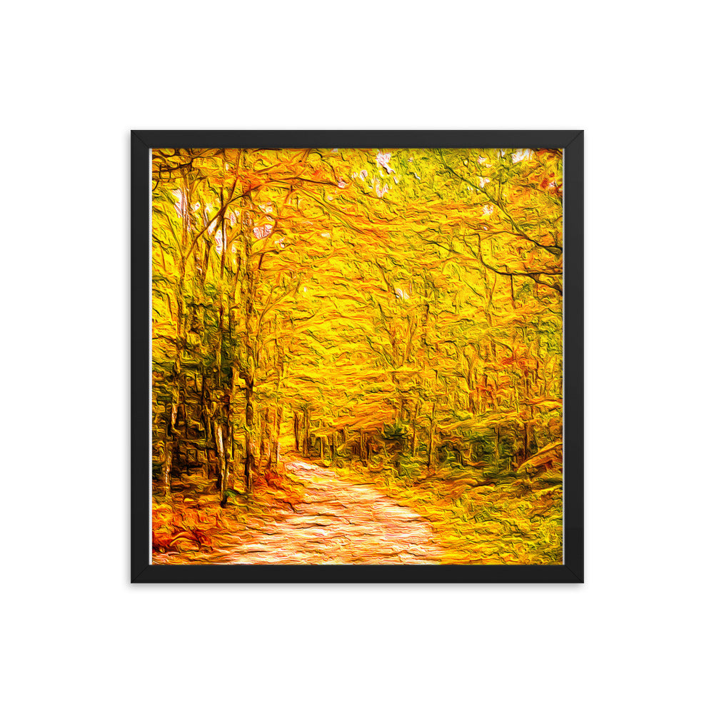 Framed Poster - A Fall Country Lane