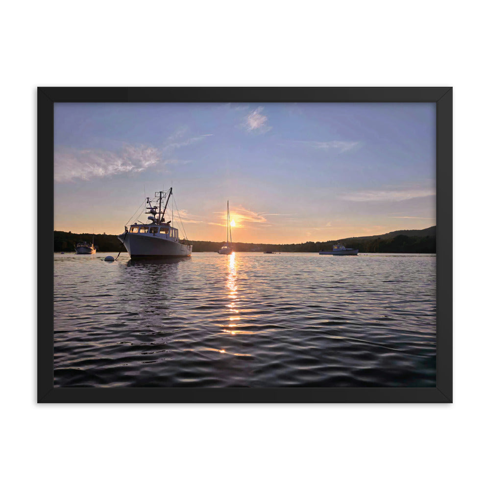 Framed Poster - Sunset On The Bay