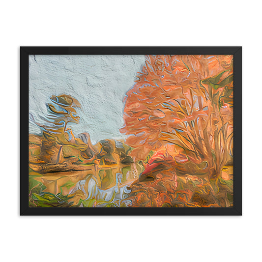 Framed Poster - Autumn At Asticou Gardens