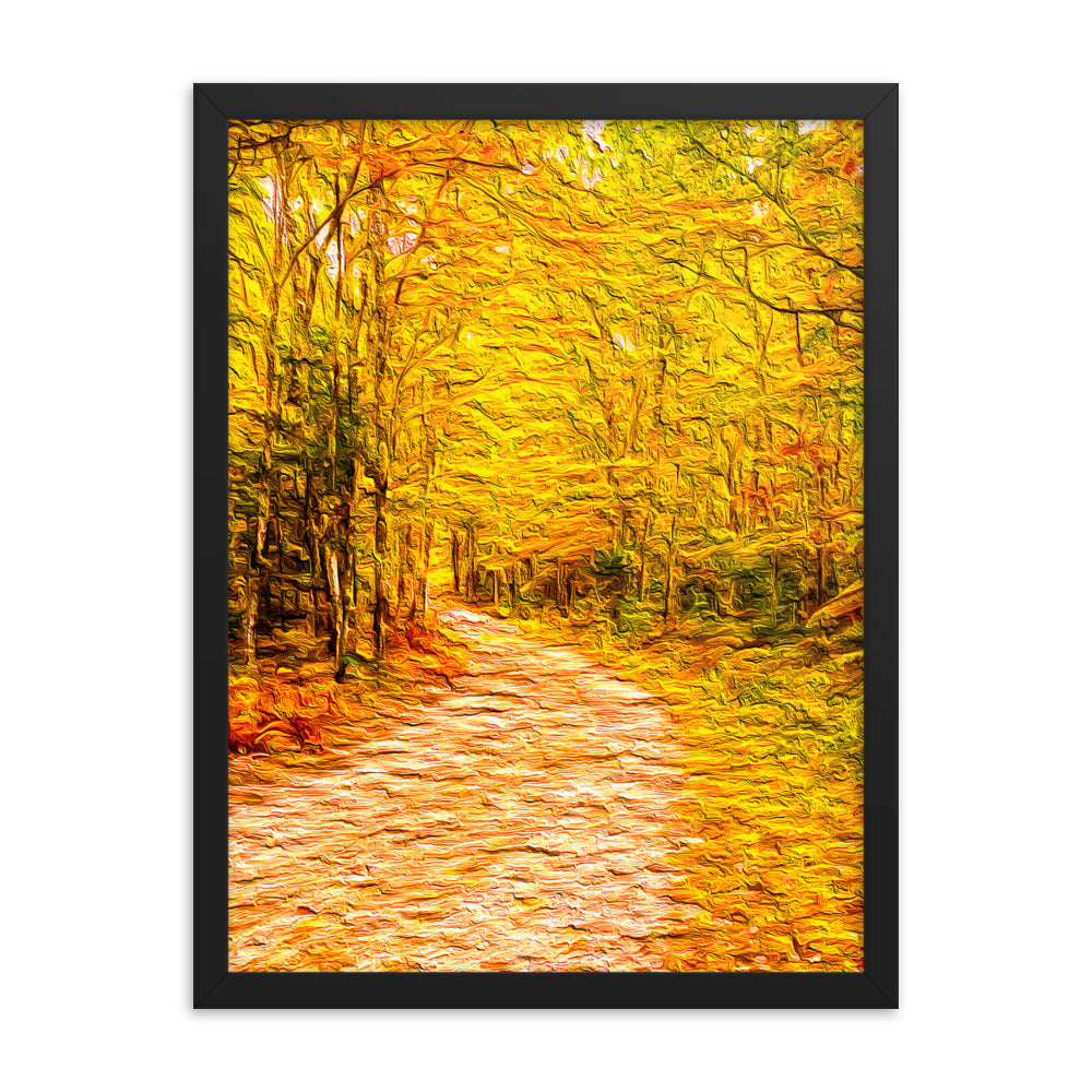 Framed Poster - A Fall Country Lane