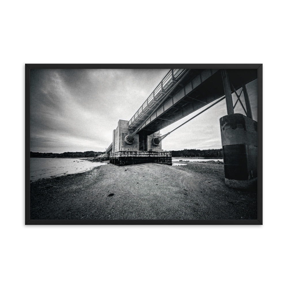 Framed Poster - Under The Deer Isle Bridge