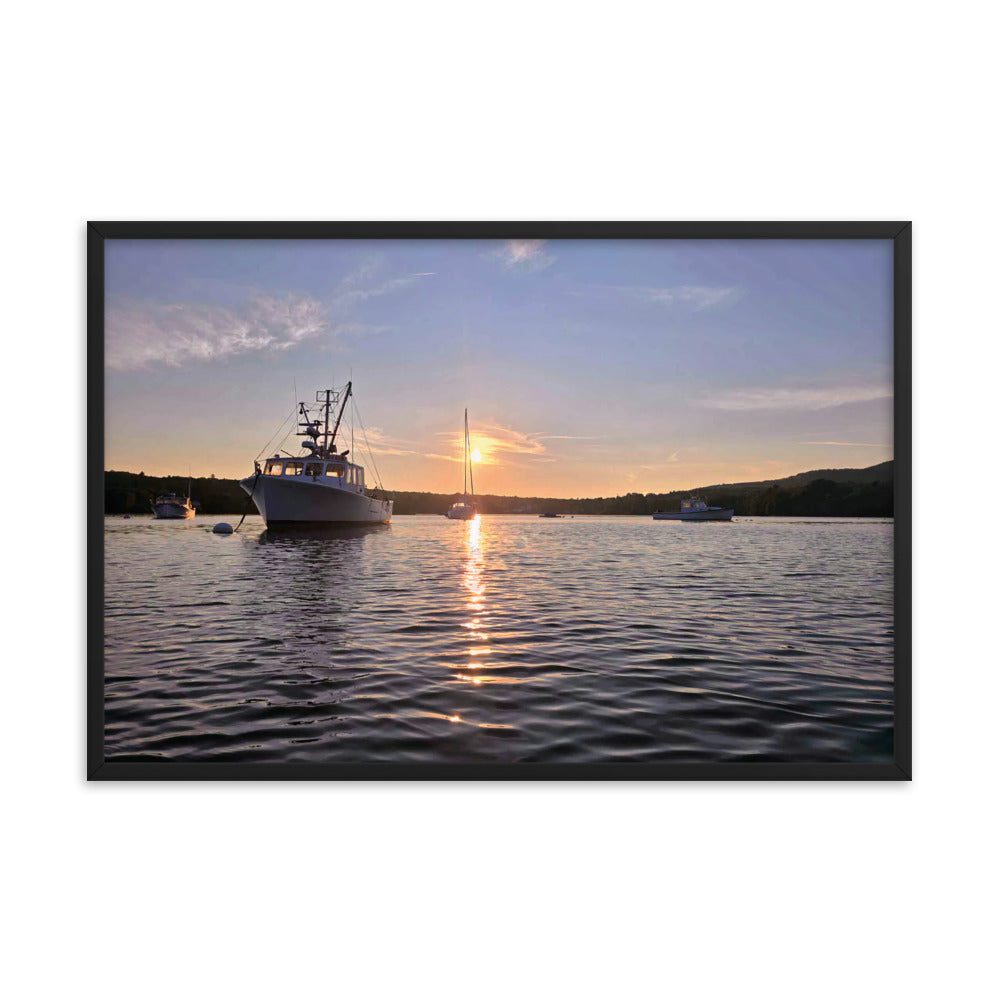 Framed Poster - Sunset On The Bay