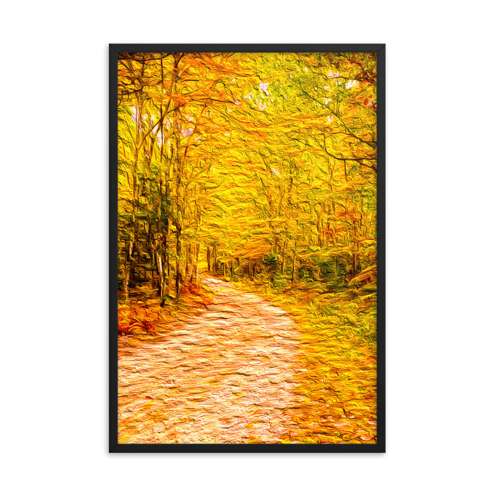 Framed Poster - A Fall Country Lane