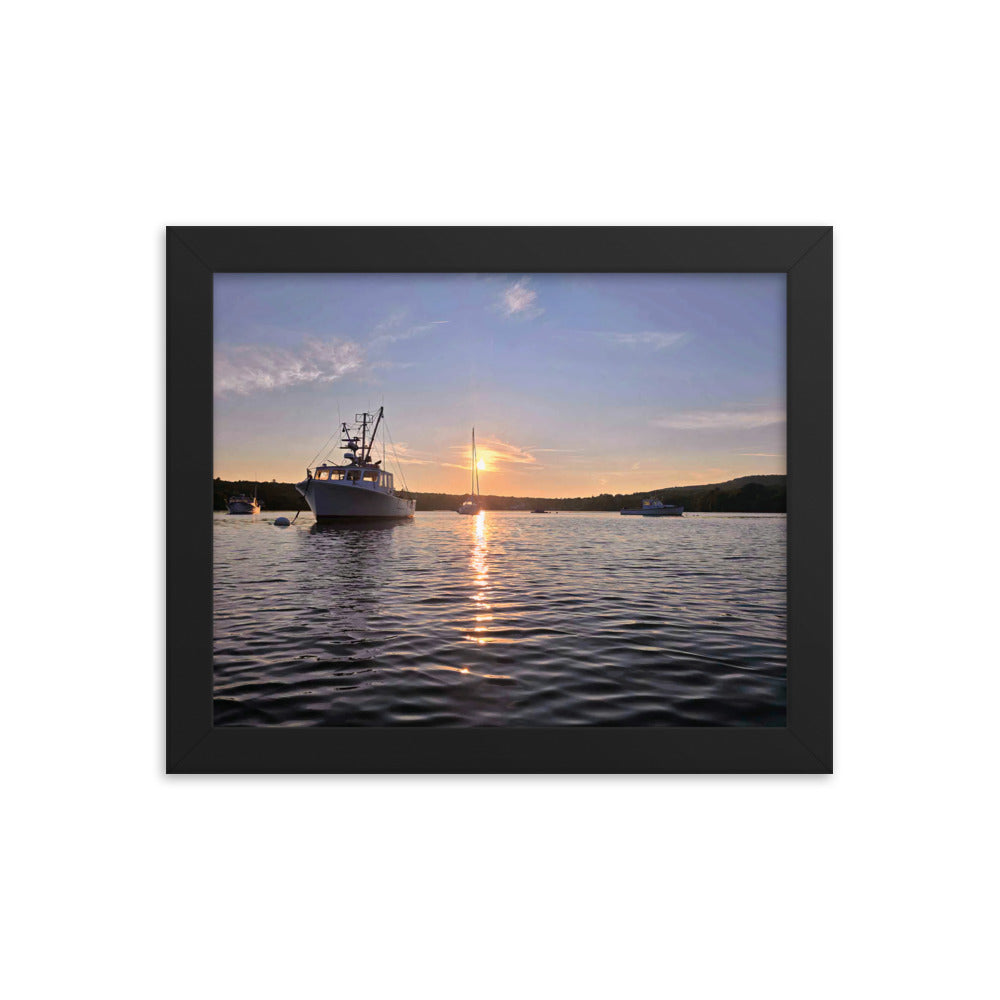 Framed Poster - Sunset On The Bay