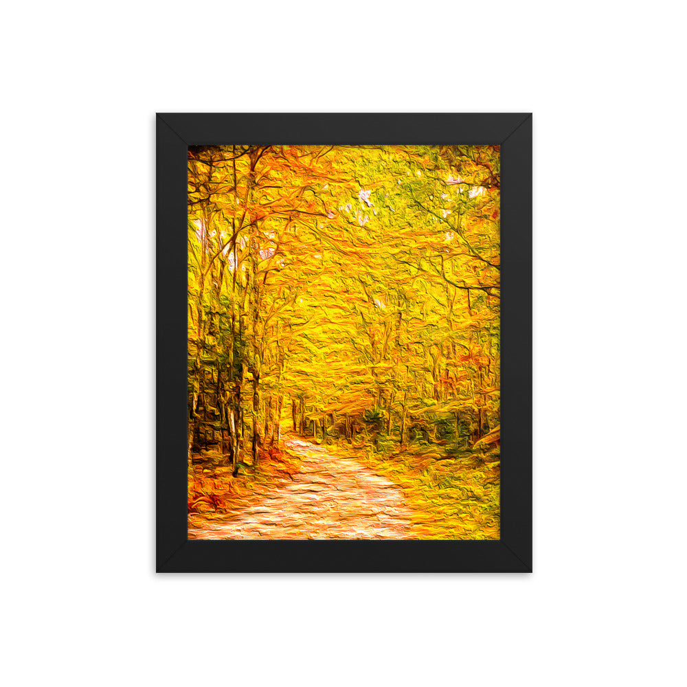 Framed Poster - A Fall Country Lane