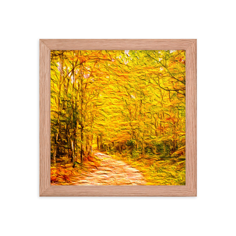 Framed Poster - A Fall Country Lane