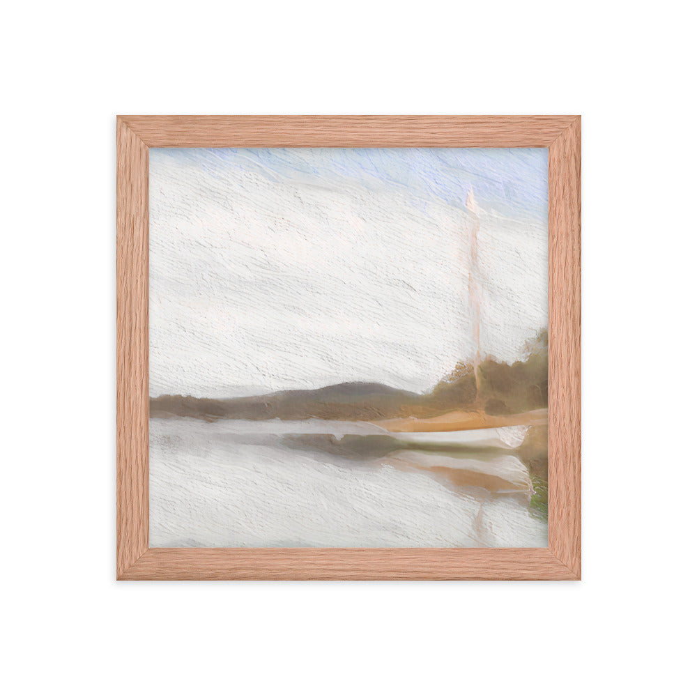 Framed Poster - White Moored Boat