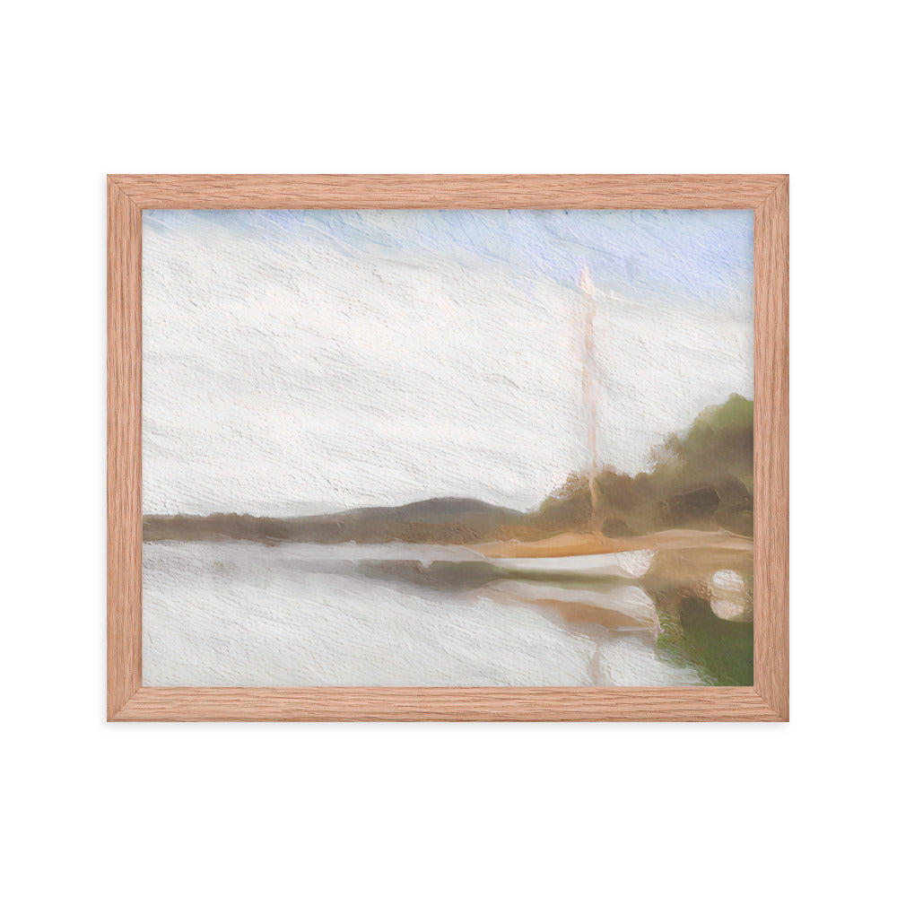 Framed Poster - White Moored Boat