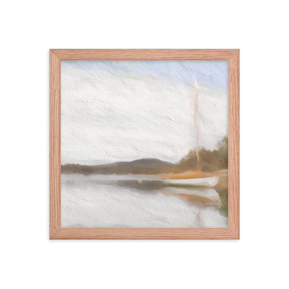 Framed Poster - White Moored Boat