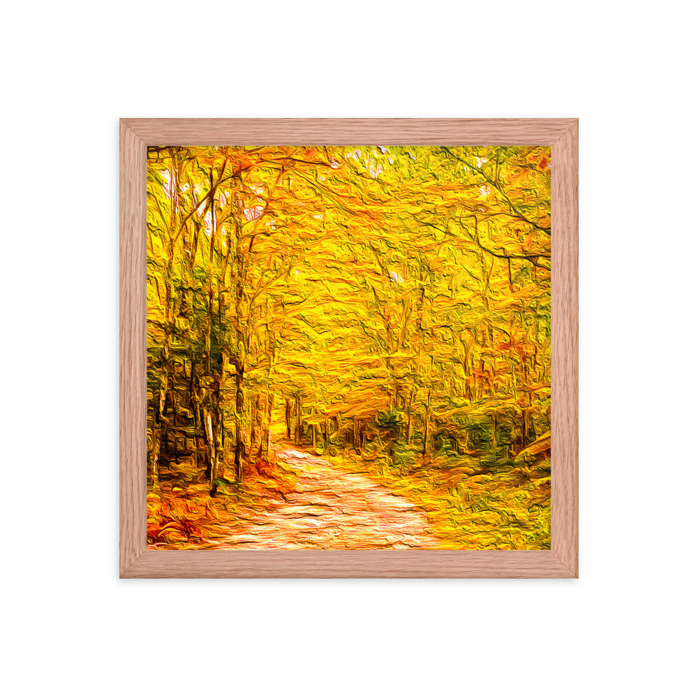 Framed Poster - A Fall Country Lane