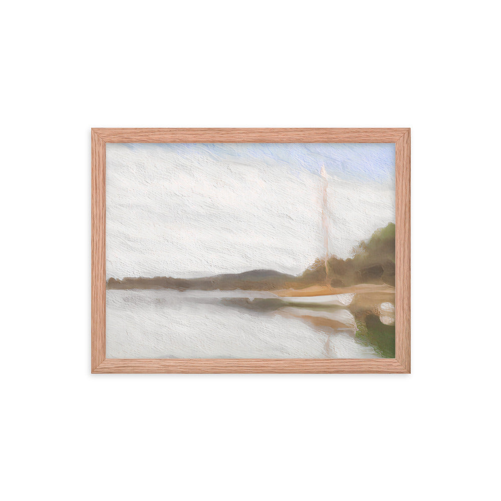 Framed Poster - White Moored Boat