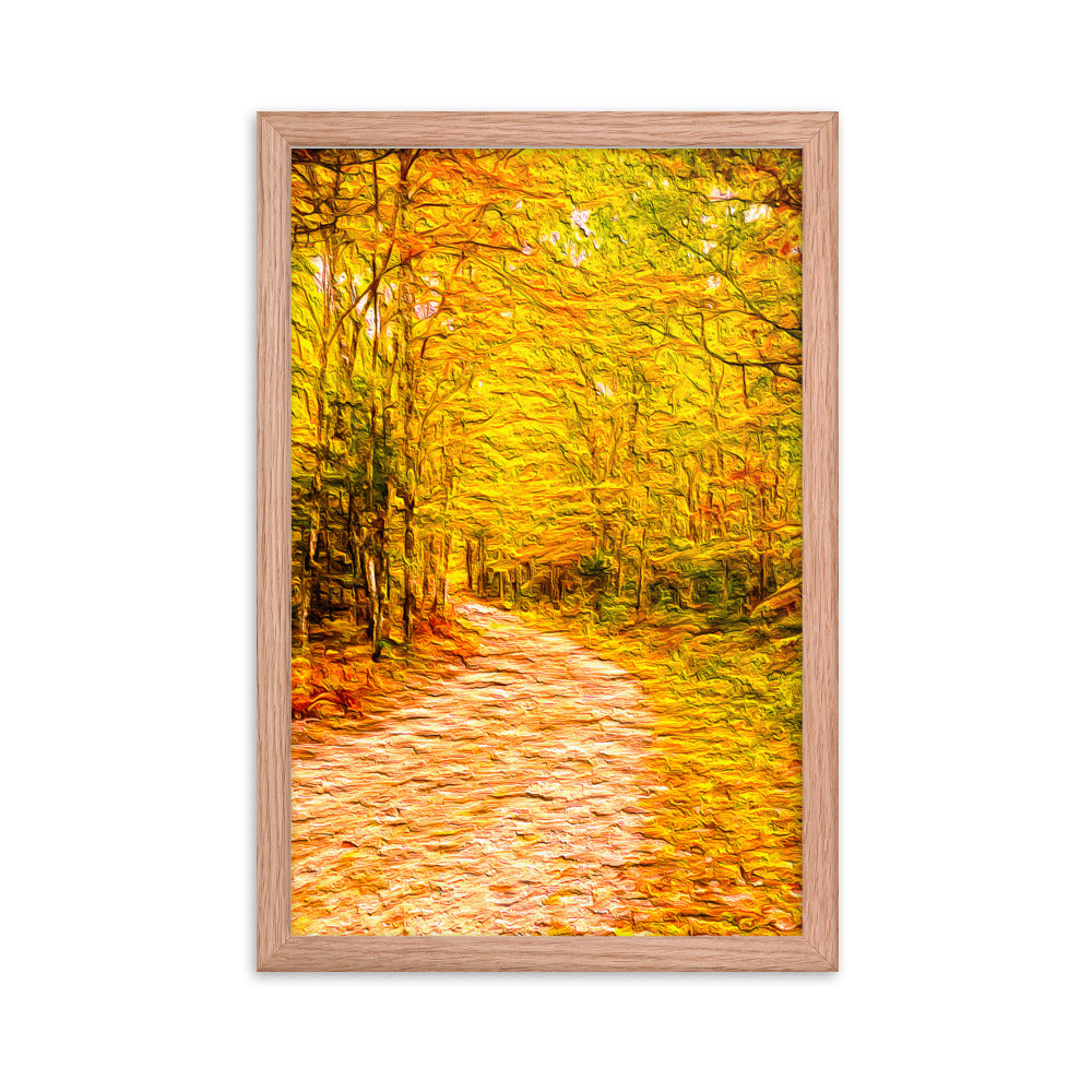 Framed Poster - A Fall Country Lane