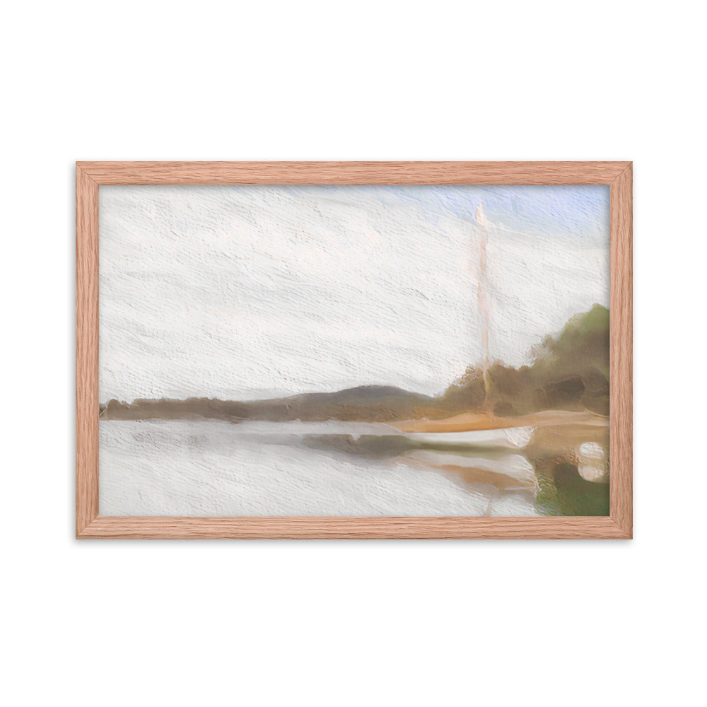 Framed Poster - White Moored Boat