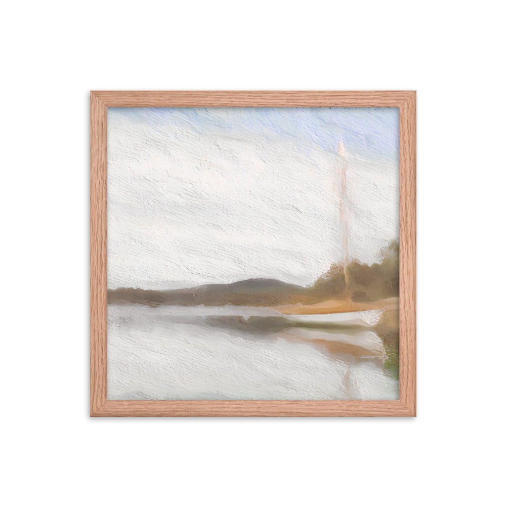 Framed Poster - White Moored Boat