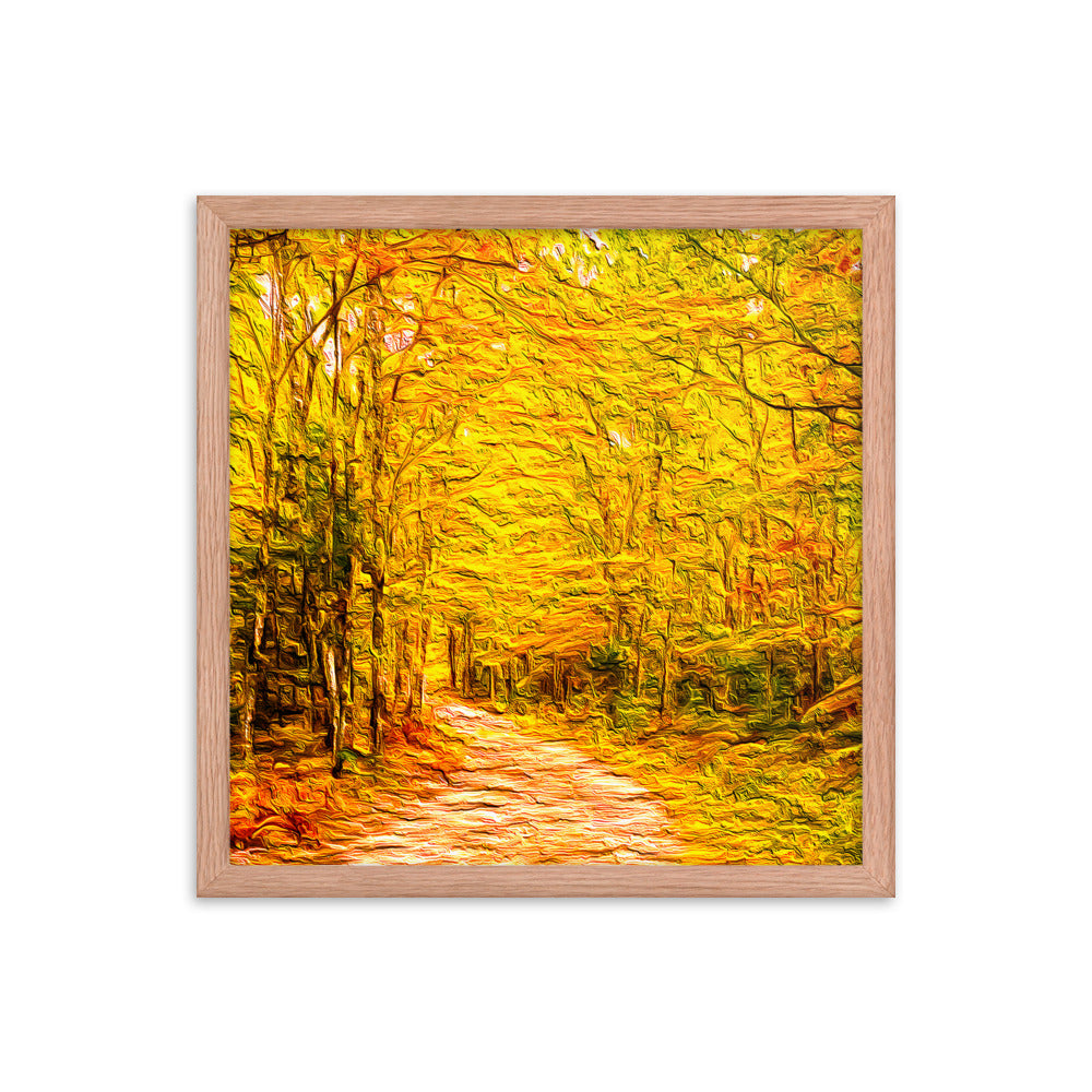 Framed Poster - A Fall Country Lane