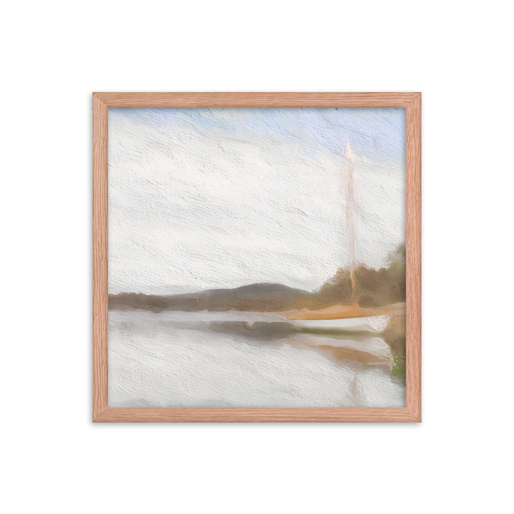 Framed Poster - White Moored Boat