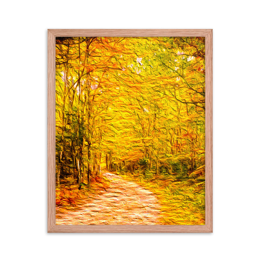 Framed Poster - A Fall Country Lane