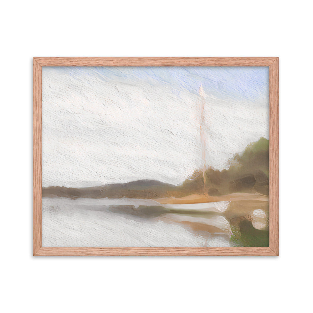 Framed Poster - White Moored Boat