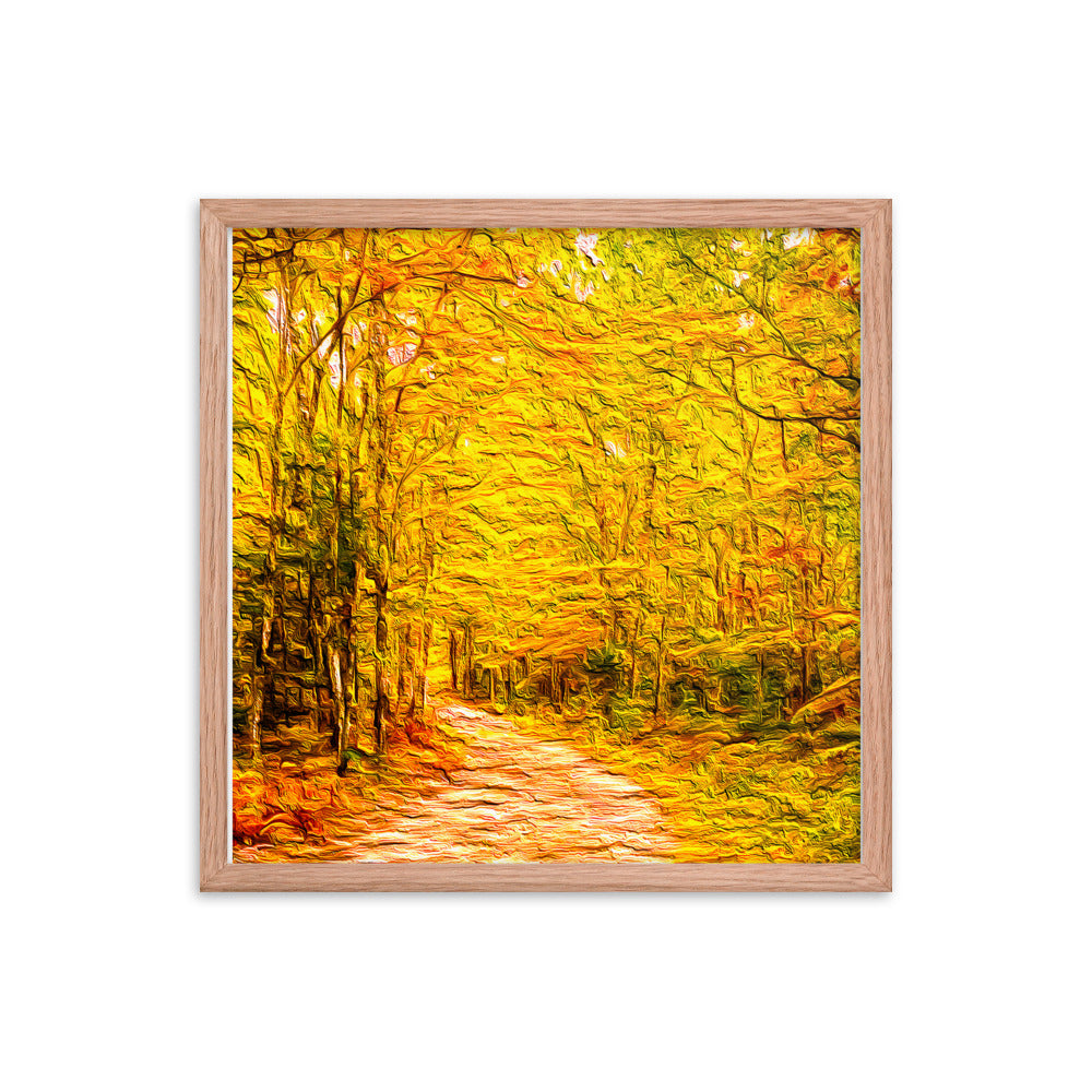 Framed Poster - A Fall Country Lane