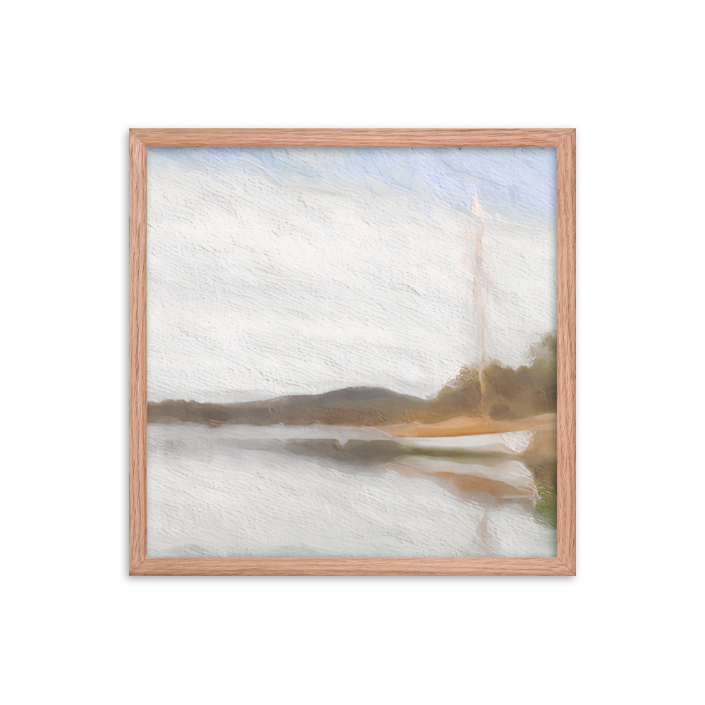 Framed Poster - White Moored Boat