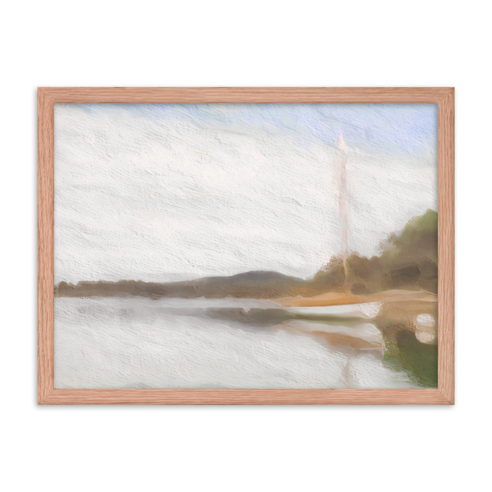 Framed Poster - White Moored Boat