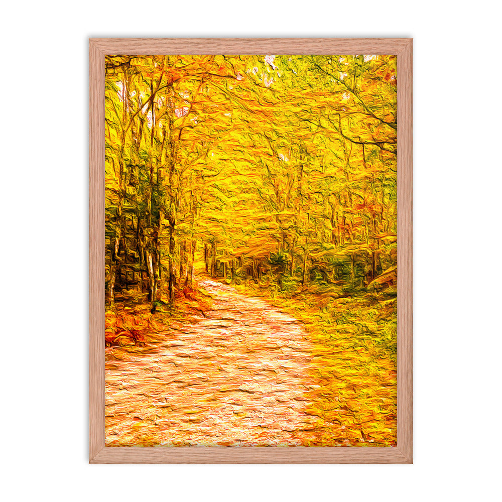 Framed Poster - A Fall Country Lane