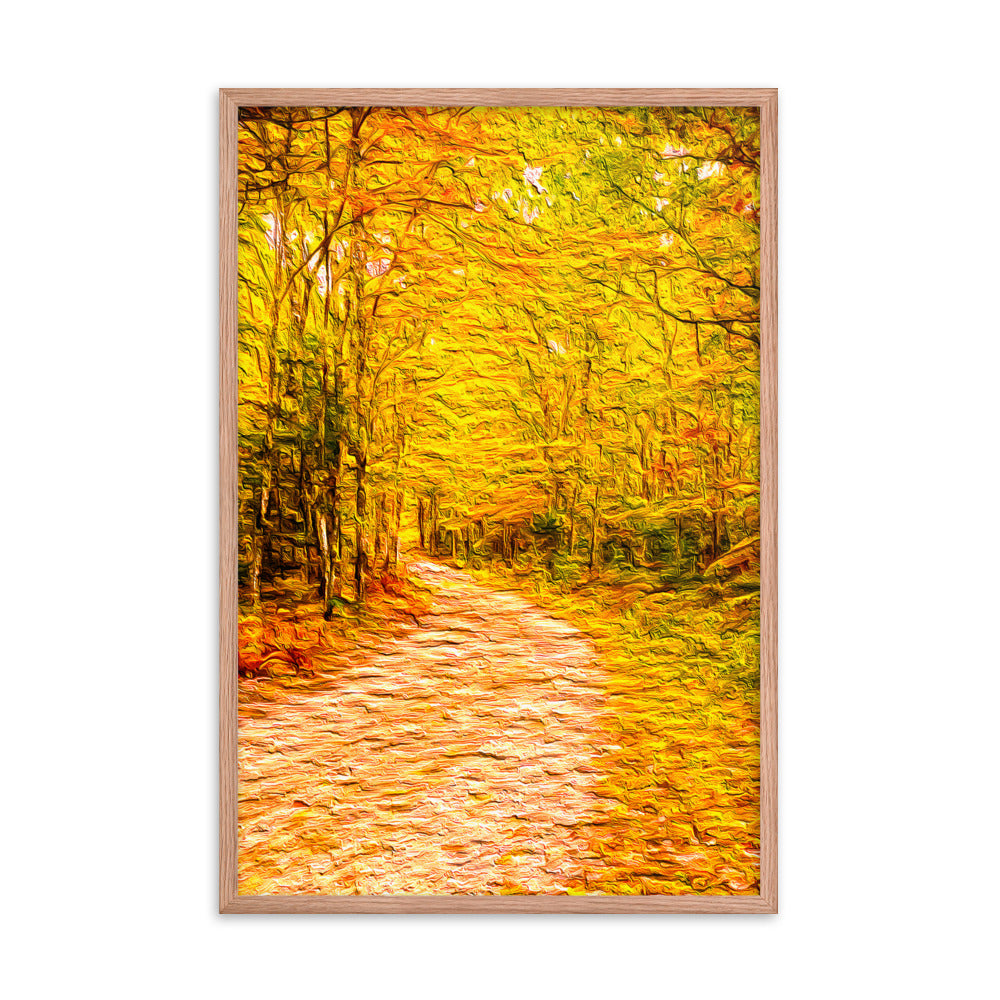 Framed Poster - A Fall Country Lane