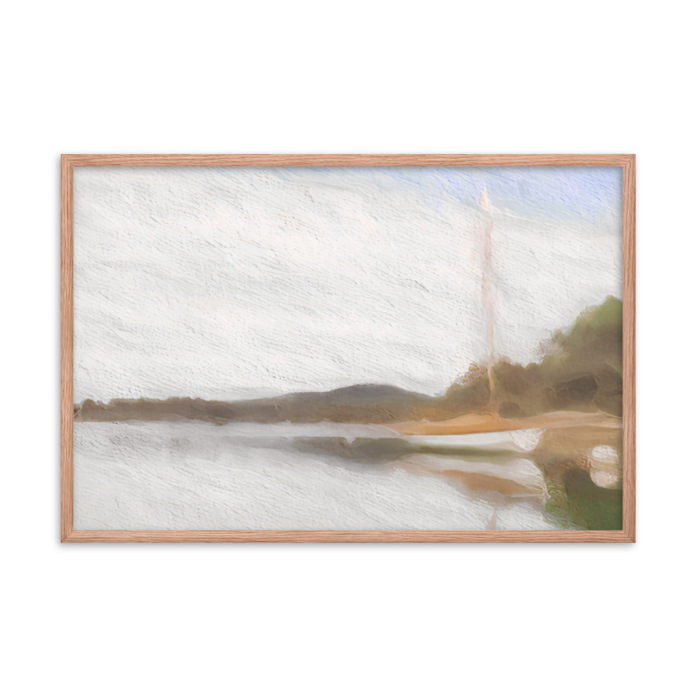 Framed Poster - White Moored Boat