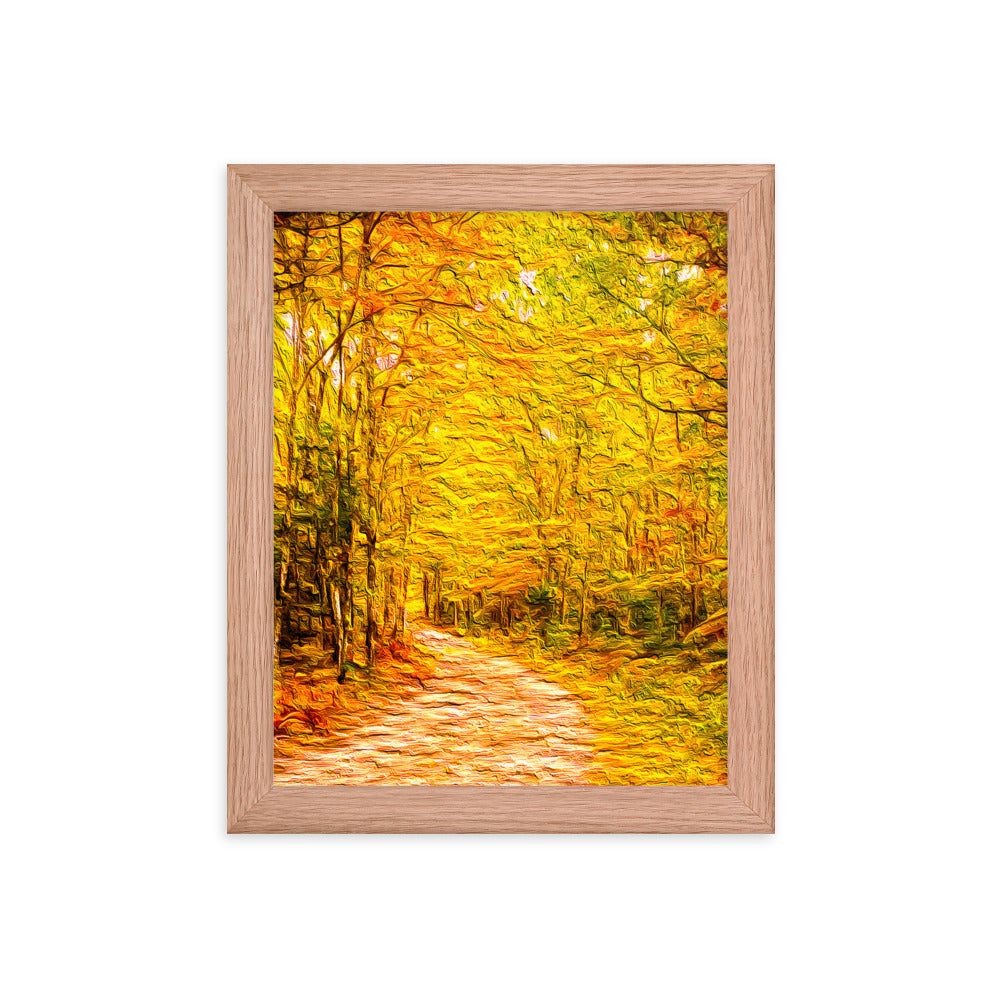 Framed Poster - A Fall Country Lane