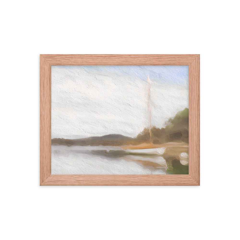 Framed Poster - White Moored Boat