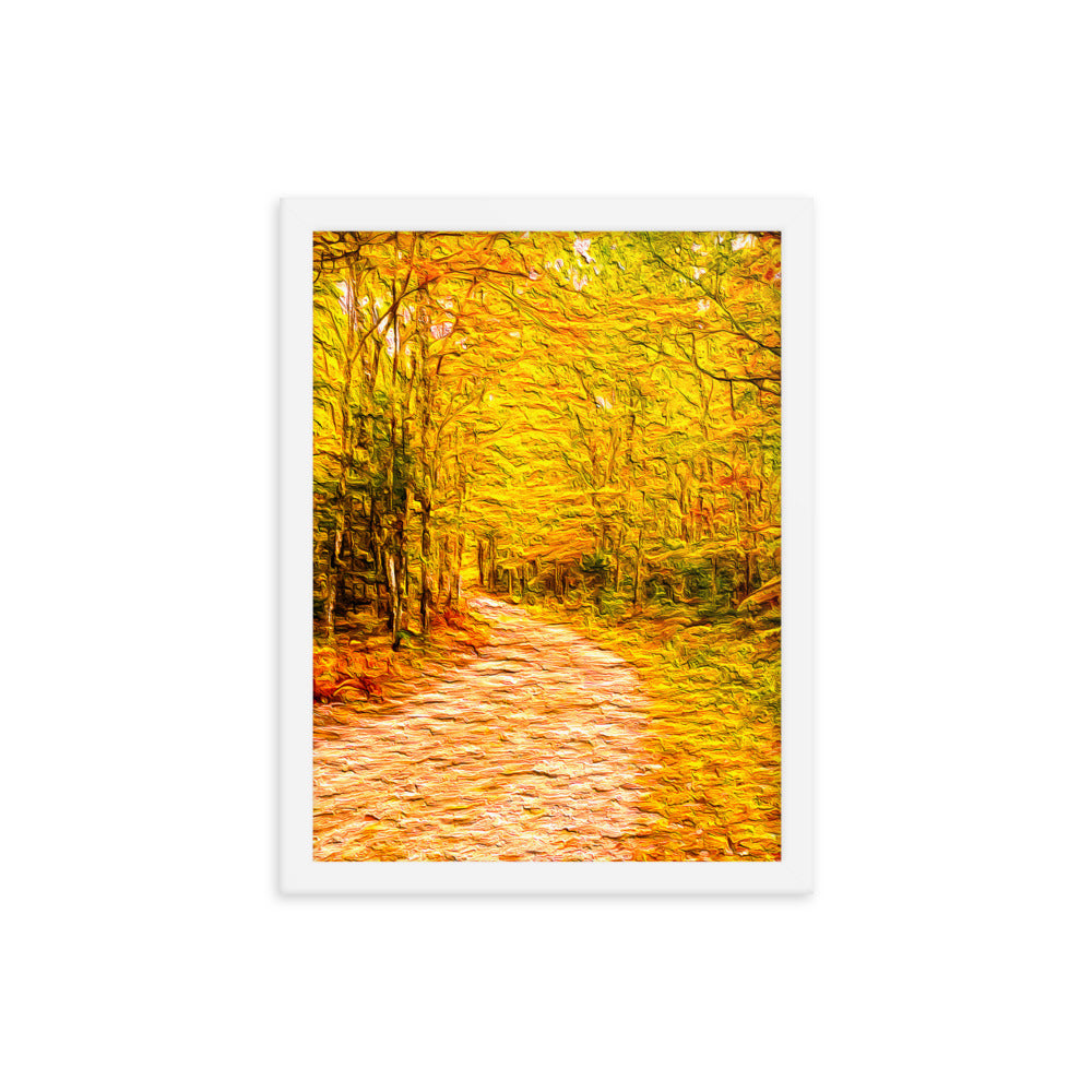 Framed Poster - A Fall Country Lane