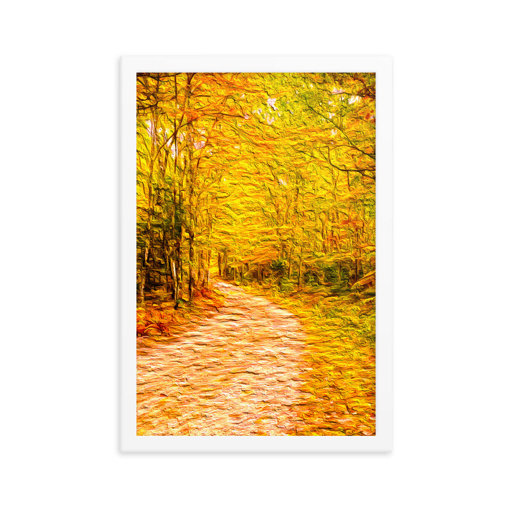 Framed Poster - A Fall Country Lane