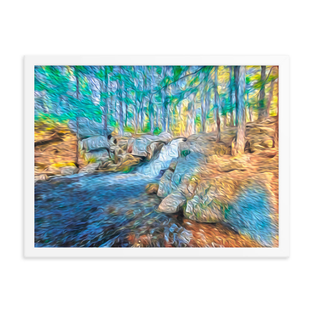 Framed Poster - The Falls At Peters Brook