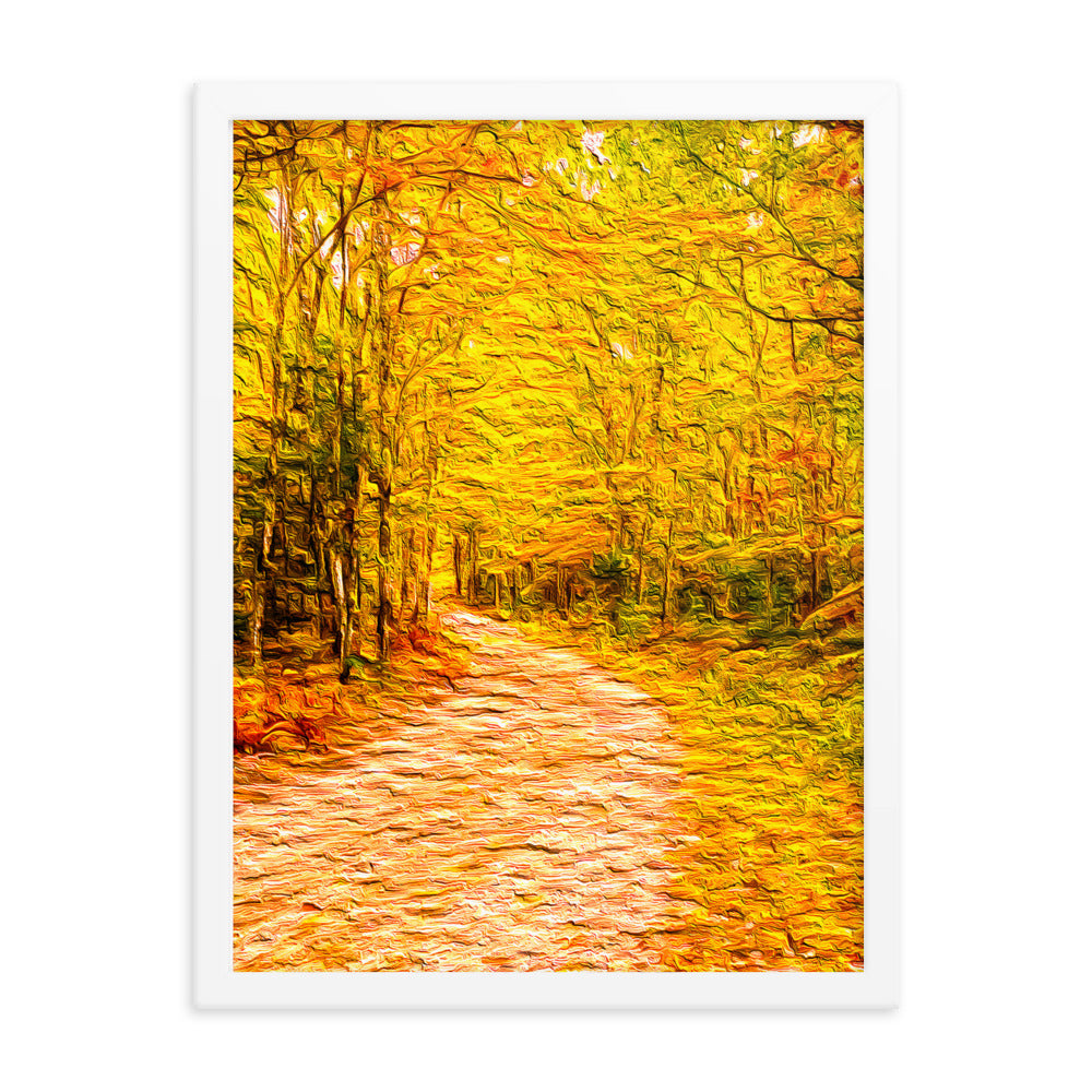 Framed Poster - A Fall Country Lane