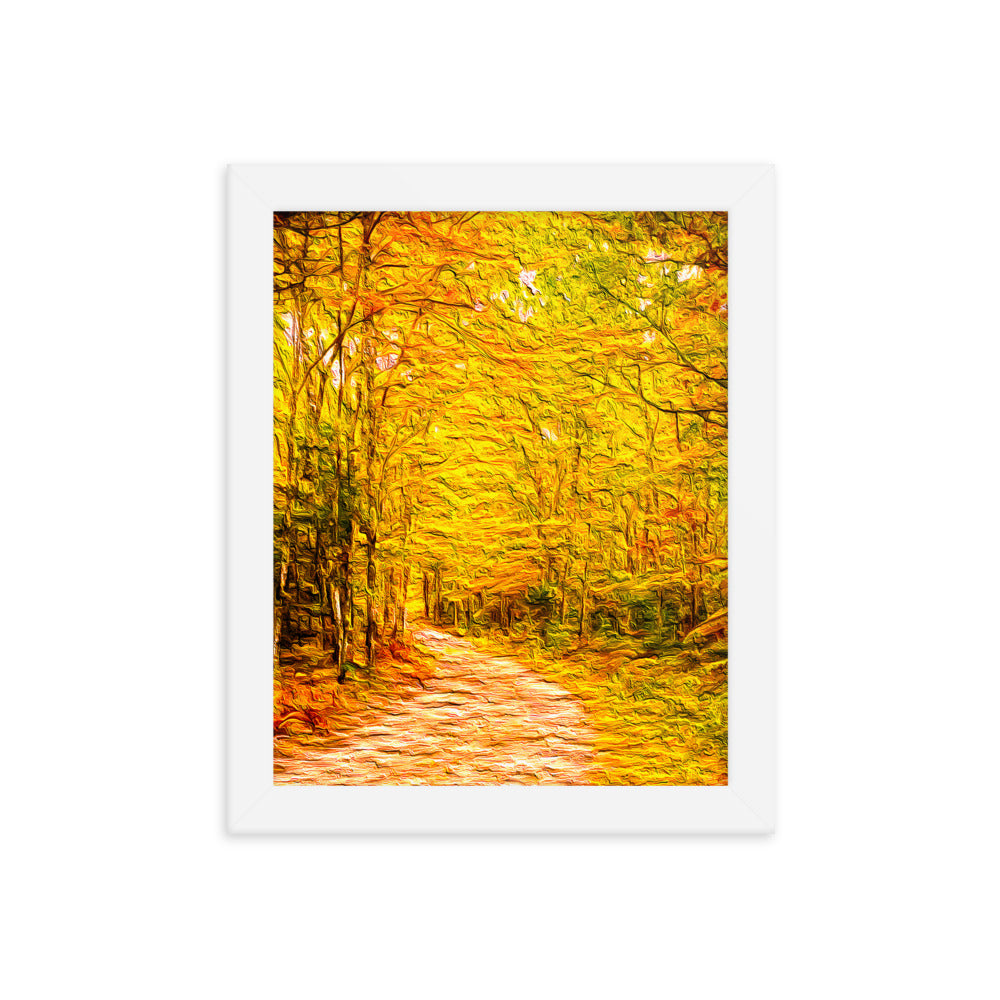 Framed Poster - A Fall Country Lane